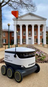 Delivery by robots on campus