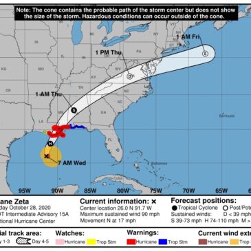 Zeta continues to gain strength